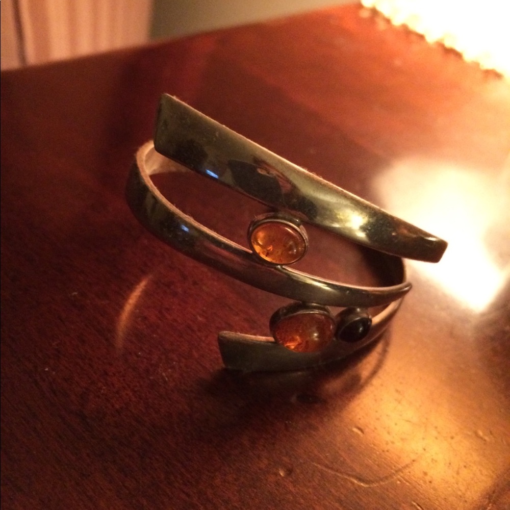 Sterling silver cuff open design cuff bracelet